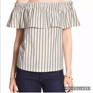 Banana Republic ruffle off the shoulder top medium